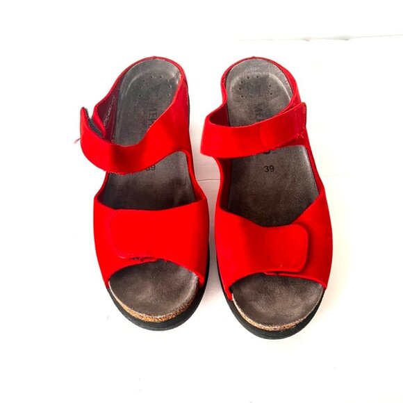 memphisto red slip on sandal - Picture 6 of 8